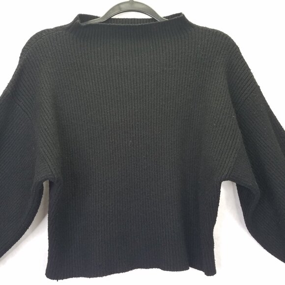 LINE & DOT Revolve Sweater Women's S Black Balloon Sleeve Pullover Rib Knit - Picture 7 of 15